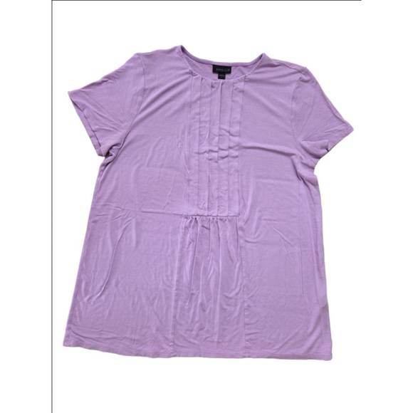 J.Jill Tops - Women's J.Jill Lavender Short Sleeve Pleated Tee Standard L
